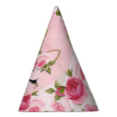 ユニコーン金ゴールドピンクフローラバラかわいいトレンディー パーティーハット (右)