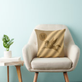 ユニコーン金ゴールドラグジュアリーモノグラム クッション (椅子)