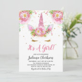 ユニコーン開花ベビーシャワー 招待状 (スタンド正面)