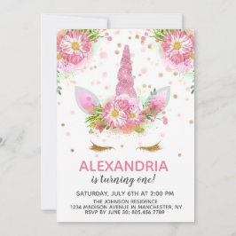 ユニコーン開花誕生日 招待状