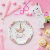 ユニコーン開花 ペーパープレート (パーティー)