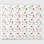 ユニコーン雪だるま ラッピングペーパー (フラット)