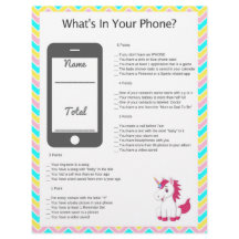 ユニコーン電話に何が？赤ちゃんシャワーゲーム