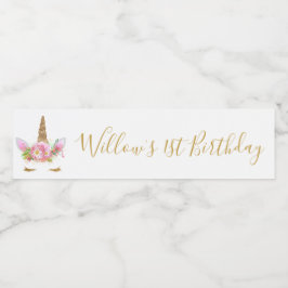 ユニコーン顔ウォーターボトルラベル ペットボトルラベル