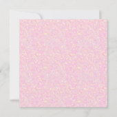 ユニコーン顔ガールズバースデーパーティー招待状 招待状 (裏面)