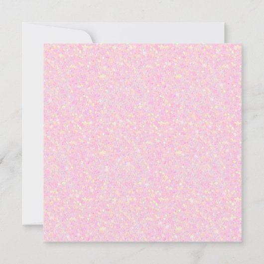 ユニコーン顔ガールズバースデーパーティー招待状 招待状 (裏面)