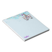 ユニコーン顔グリッターピンク&パープルマジカルガールズ ノートパッド (アングル)