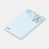 ユニコーン顔グリッターピンク&パープルマジカルガールズ ポストイット (アングル)