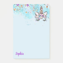 ユニコーン顔グリッターピンク&パープルマジカルガールズ