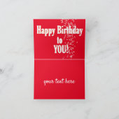 ユニコーン顔ケーキレインボースプリンクル誕生日 カード (内部)