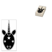 ユニコーン顔スタンプ ラバースタンプ (押印)