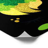 ユニコーン顔セントパトリックの日アイリッシュガールズキッズ ポスター (角)