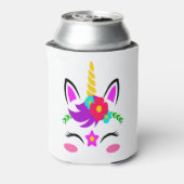 ユニコーン顔デザイン 缶クーラー (缶裏面)