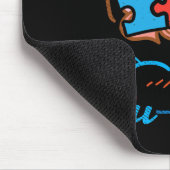 ユニコーン顔パズル自閉症啓発ASL女子GIF マウスパッド (コーナー)