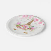 ユニコーン顔ユニコーン紙プレート ペーパープレート (アングル)