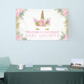 ユニコーン顔ユニコーン赤ちゃんシャワーバナー 横断幕 (トレードショー)