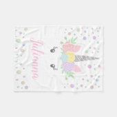 ユニコーン顔毛布 フリースブランケット (正面(横))