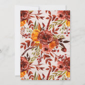 ユニコーン顔秋フローラ誕生日招待状 招待状 (裏面)