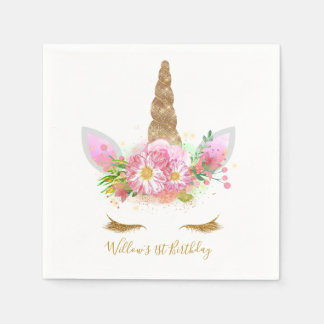 ユニコーン顔紙ナプキン スタンダードカクテルナプキン