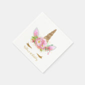 ユニコーン顔紙ナプキン スタンダードカクテルナプキン (角)