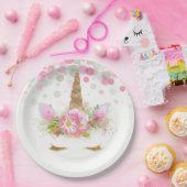 ユニコーン顔紙プレート ペーパープレート (パーティー)