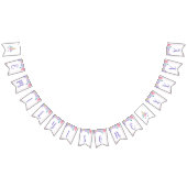 ユニコーン顔誕生日バナパーソナライズされたー バンティングフラッグ (全)