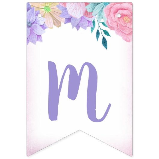 ユニコーン顔誕生日バナパーソナライズされたー バンティングフラッグ (第3の旗)