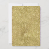 ユニコーン顔金ゴールドグリッターマジカルパステルフラワーズ 招待状 (裏面)