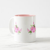 ユニコーン顔 ツートーンマグカップ (正面左)