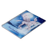 ユニコーン飛んでいるの滝パーソナライズされた ノートブック (左側)