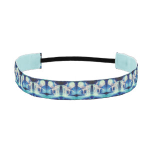 ユニコーン飛んでいるウォーターフォールファンタジーホースアート アスレチックヘッドバンド