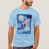 ユニコーン飛んでいるウォーターフォールファンタジーホース Tシャツ (正面)