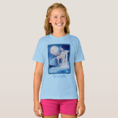 ユニコーン飛んでいるウォーターフォールファンタジーホース Tシャツ (正面フル)