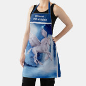 ユニコーン飛んでいるウマの滝パーソナライズされた エプロン (インサイチュ)