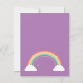 ユニコーン飛んでいるオーバーレインボーガールズバースデーパーティー 招待状 (裏面)