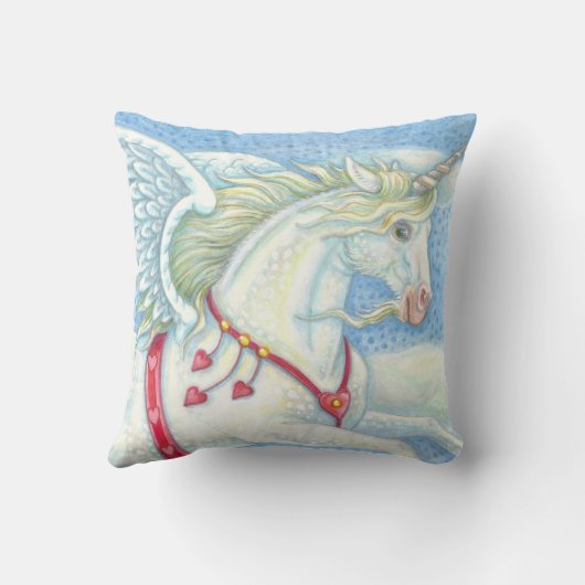 ユニコーン飛んでいるペガソスホース装飾用クッション クッション (裏面)