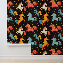 ユニコーン飛んでいるポニーチョークスケッチパターン