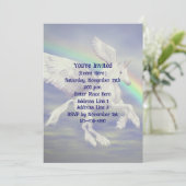 ユニコーン飛んでいるレインボーパーティー 招待状 (スタンド正面)