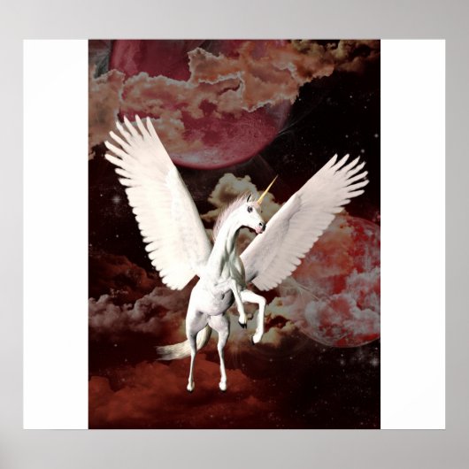 ユニコーン飛んでいる ポスター (正面)