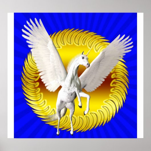 ユニコーン飛んでいる ポスター (正面)