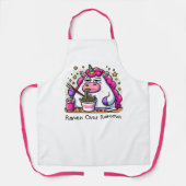 ユニコーン食べラーメン全周プリントエプロン エプロン (正面)