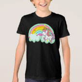 ユニコーン馬と虹の漫画–24964 トライブレンドＴシャツ (正面)