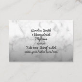 ユニコーン馬の白い大理石の気に動物 名刺 (裏面)