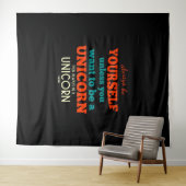 ユニコーン馬の神話の生き物ポニー・ユニコーン タペストリー (インサイチュ(横))