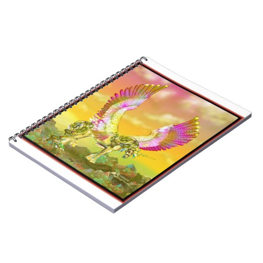ユニコーン馬ポニーウマ科のペガサス紫の翼 ノートブック (左側)