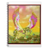 ユニコーン馬ポニーウマ科のペガサス紫の翼 ノートブック (正面)