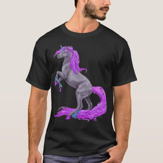 ユニコーン馬ユニコーンponyギフトアイディア tシャツ (正面)