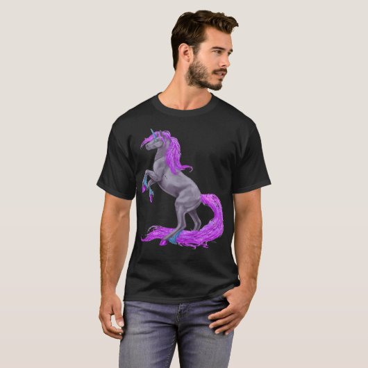 ユニコーン馬ユニコーンponyギフトアイディア tシャツ (正面フル)