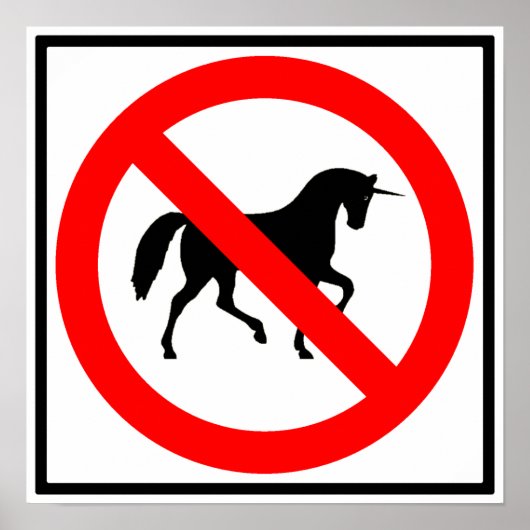 ユニコーン高速道路標識なし ポスター (正面)