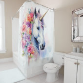 ユニコーン魅力的 シャワーカーテン (インサイチュ)